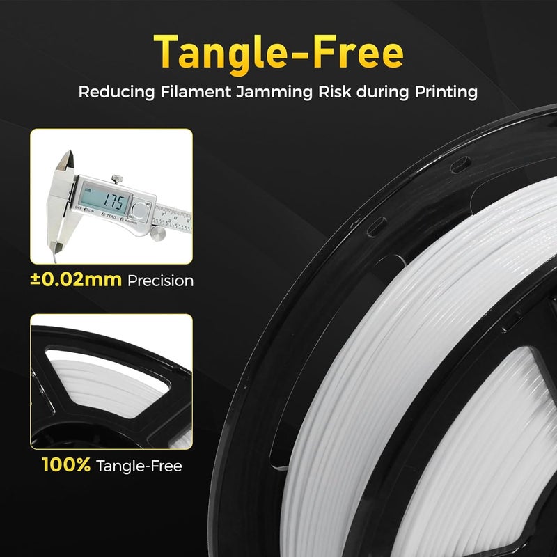 FLASHFORGE Rapid PETG Filament 1.75mm Natural, Max 600mm/s High Speed Printing, 3D Printer Filament 1kg Spool, Dimensional Accuracy +/- 0.02mm, Fits Most 3D Printers - Image 5